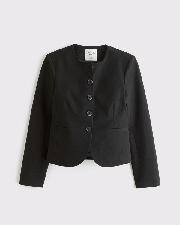 A&F Forme Collarless Slim Blazer