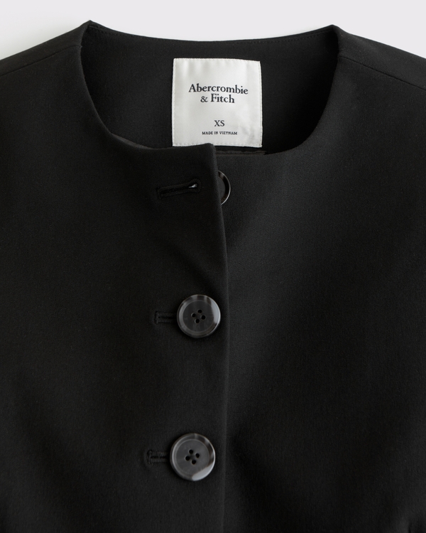 A&F Forme Collarless Slim Blazer