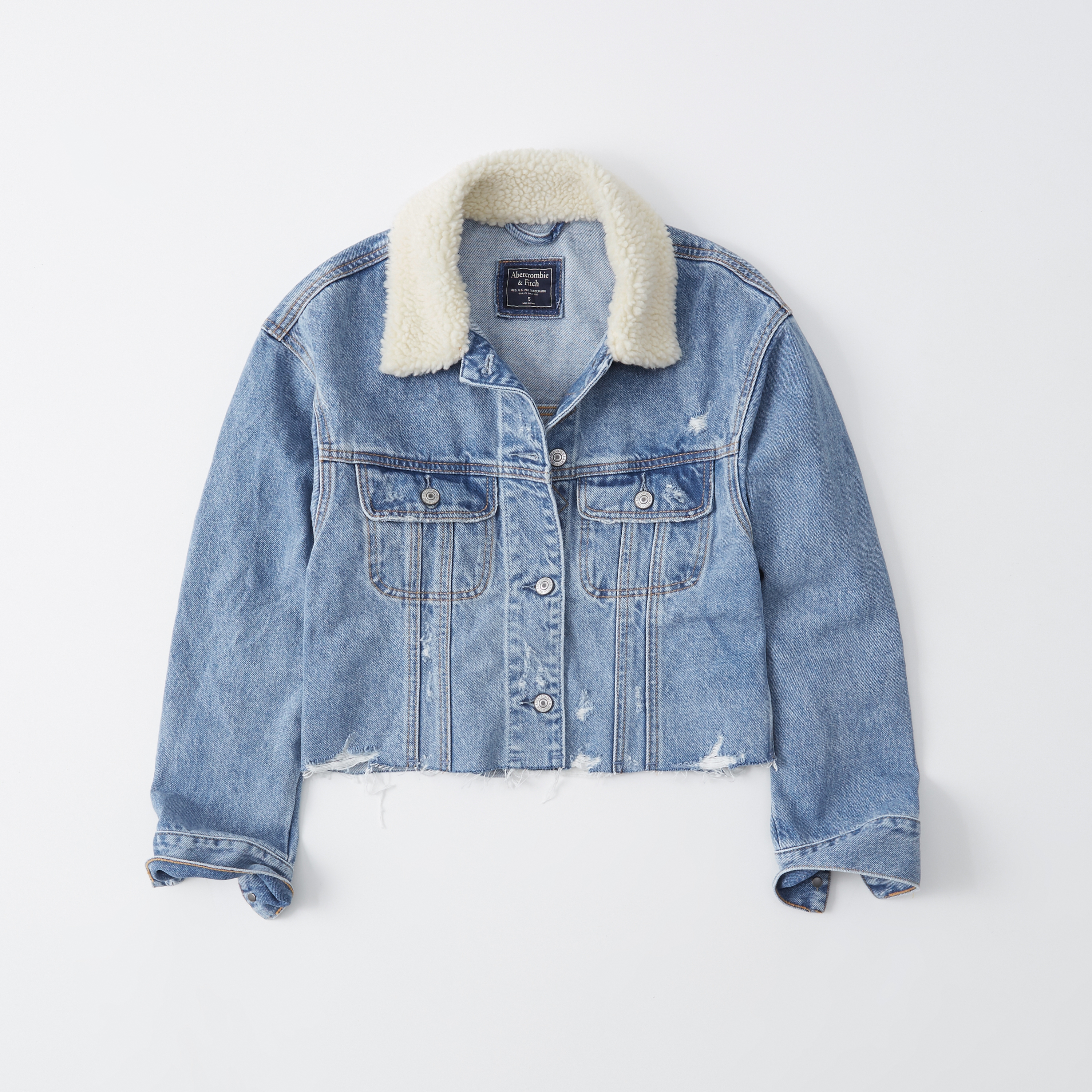 abercrombie oversized denim jacket
