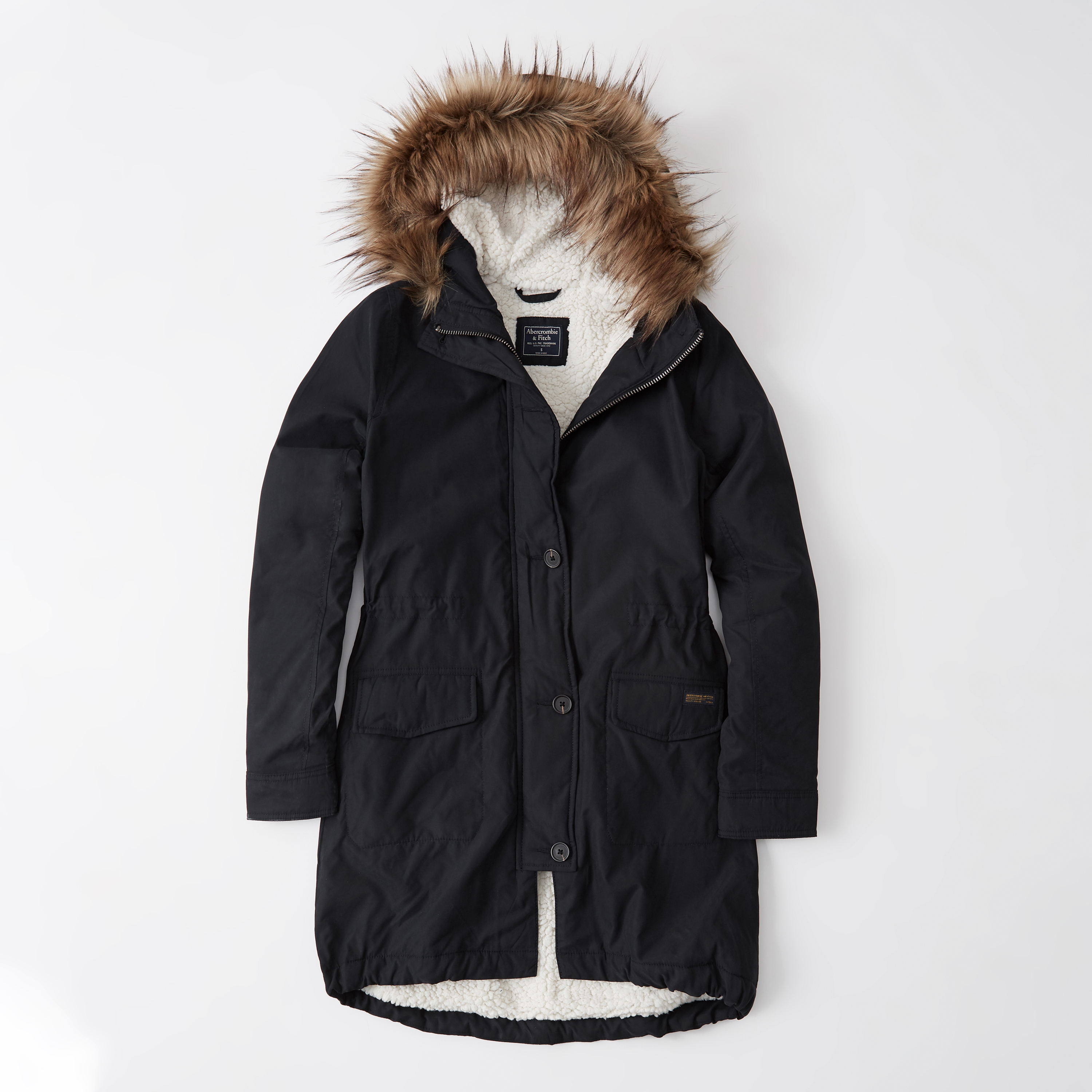 fur lined military parka