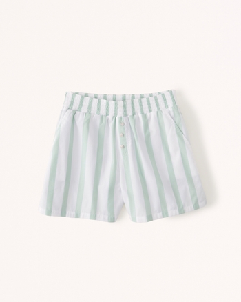 Women's Poplin Sleep Boxer Shorts Women's Clearance