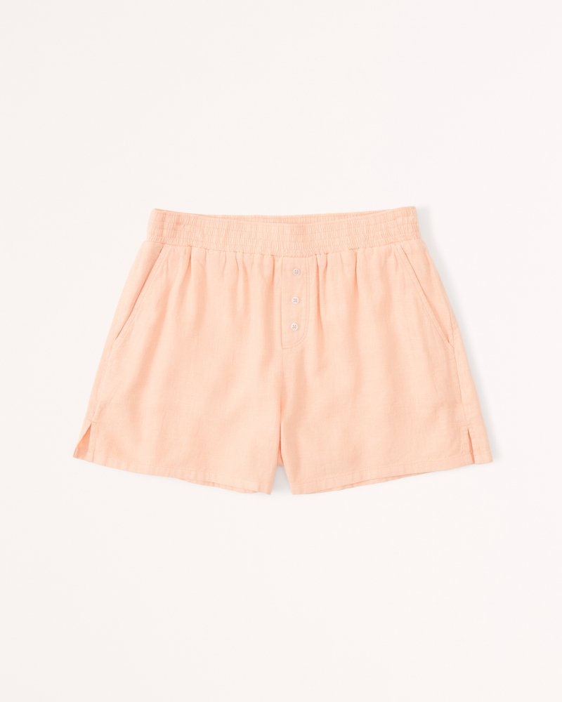 Abercrombie & Fitch Linen-blend Sleep Shorts