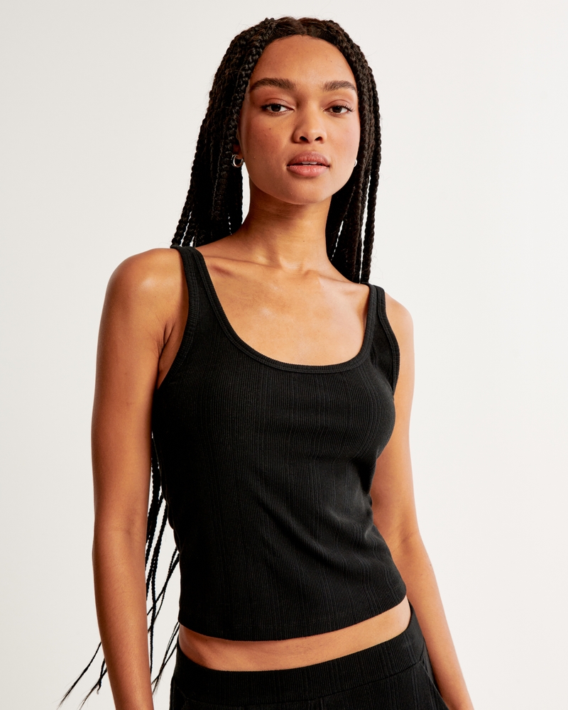 Abercrombie & Fitch seamless scoop bralette co-ord in brown