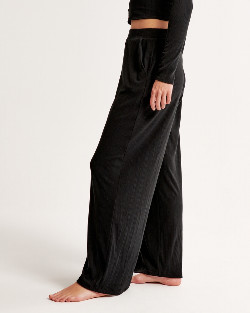 Cozy Ribbed Flare Lounge Pant