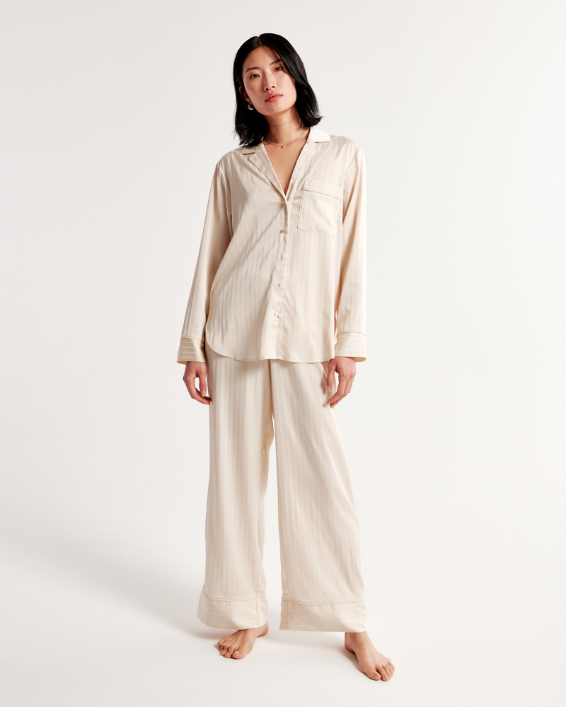 Men's Pajamas Set  Silk Jacquard Pajama For Men