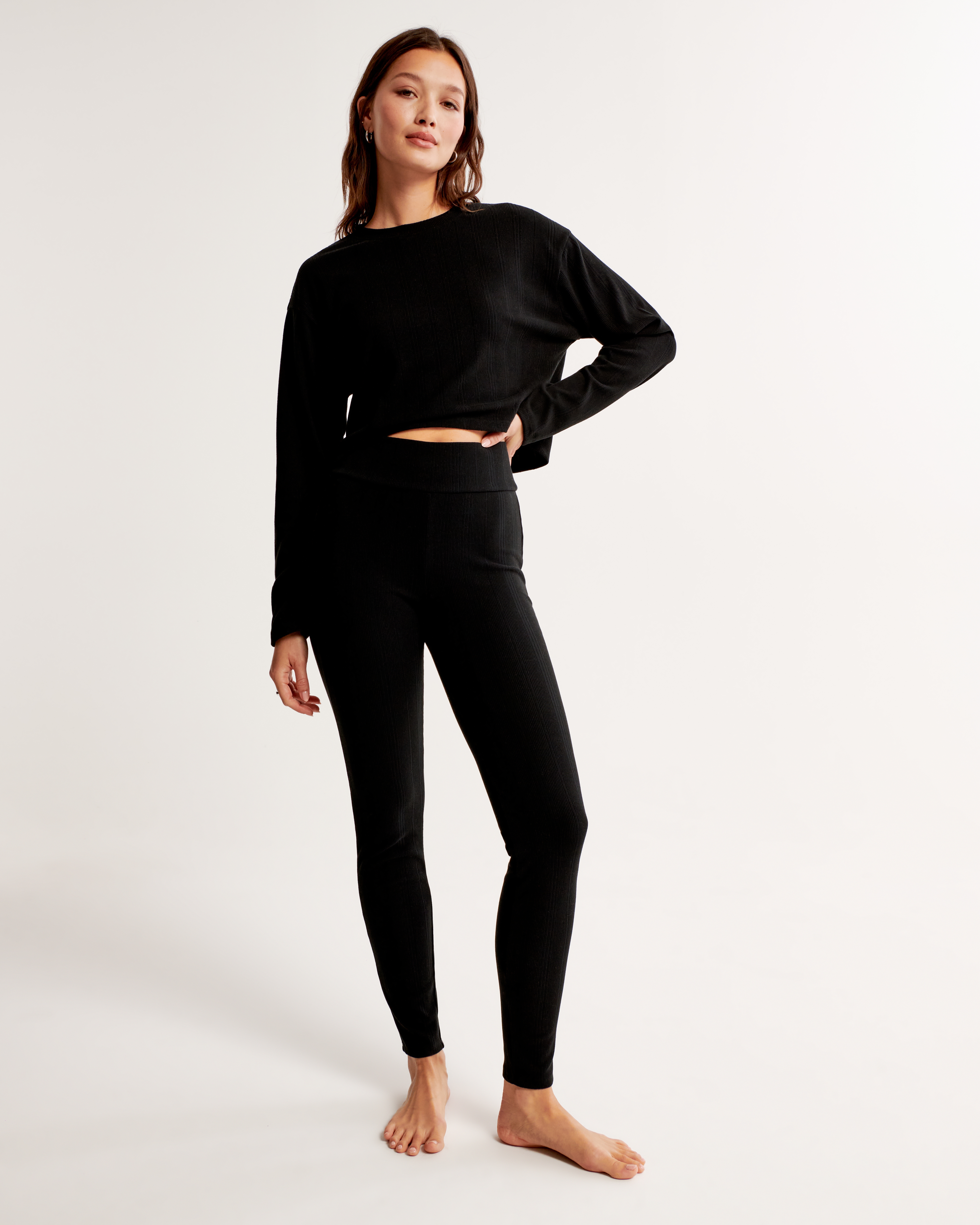 Women's Cozy Rib Sleep Legging | Women's Clearance | Abercrombie.com