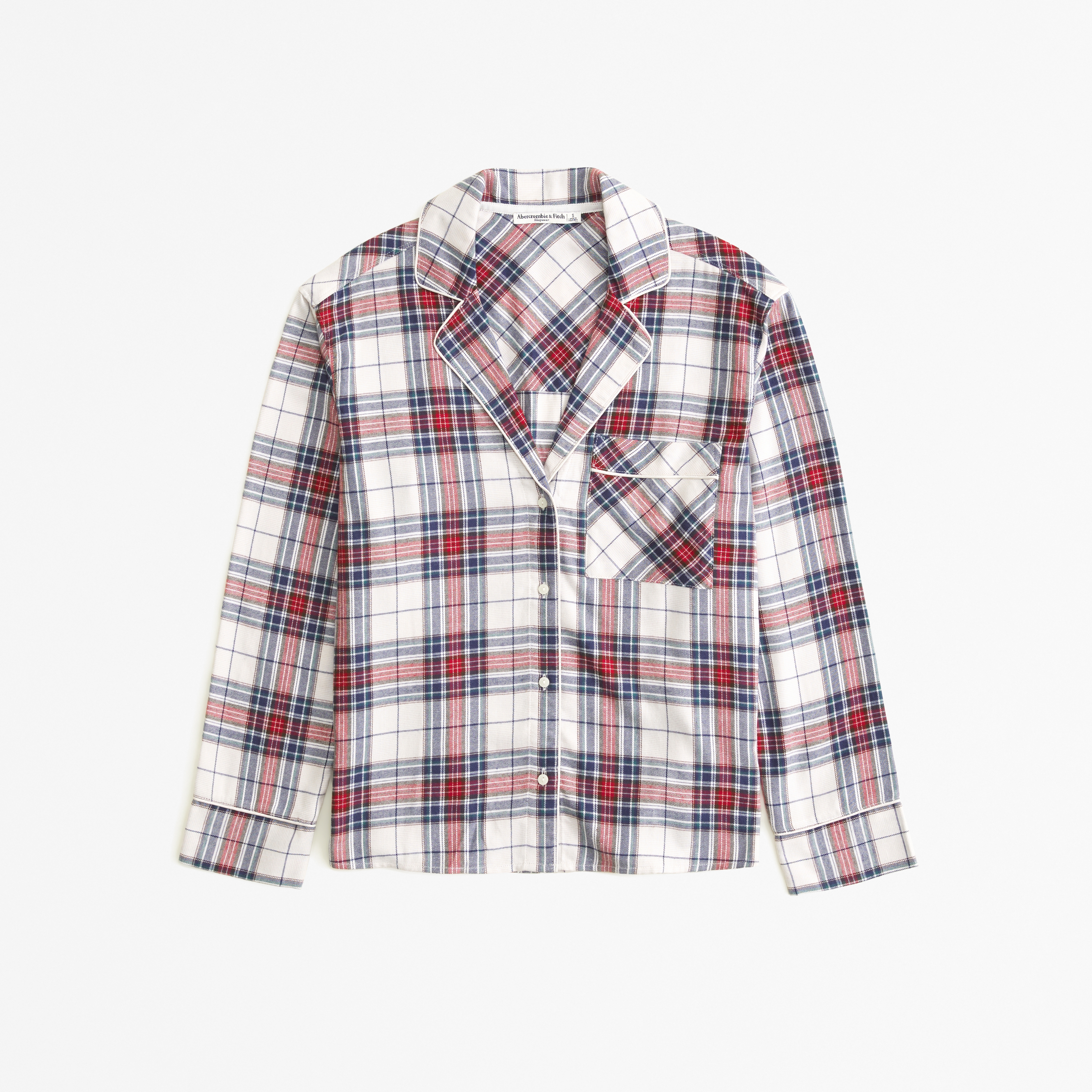 white flannel sleep shirt