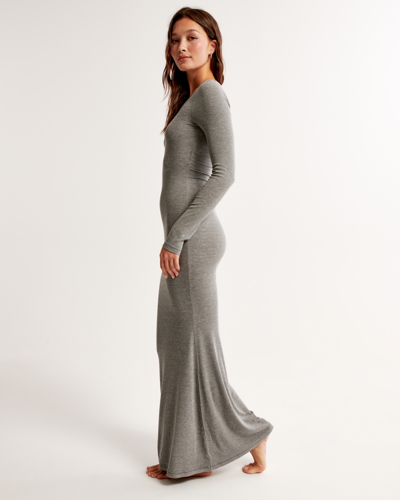 Women's Lounge Long-Sleeve Maxi Dress