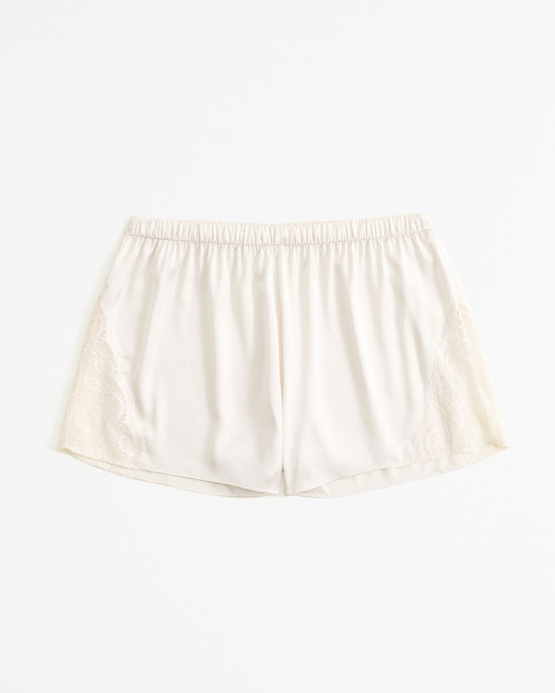 Women's Lace and Satin Sleep Short, Women's The A&F Wedding Shop