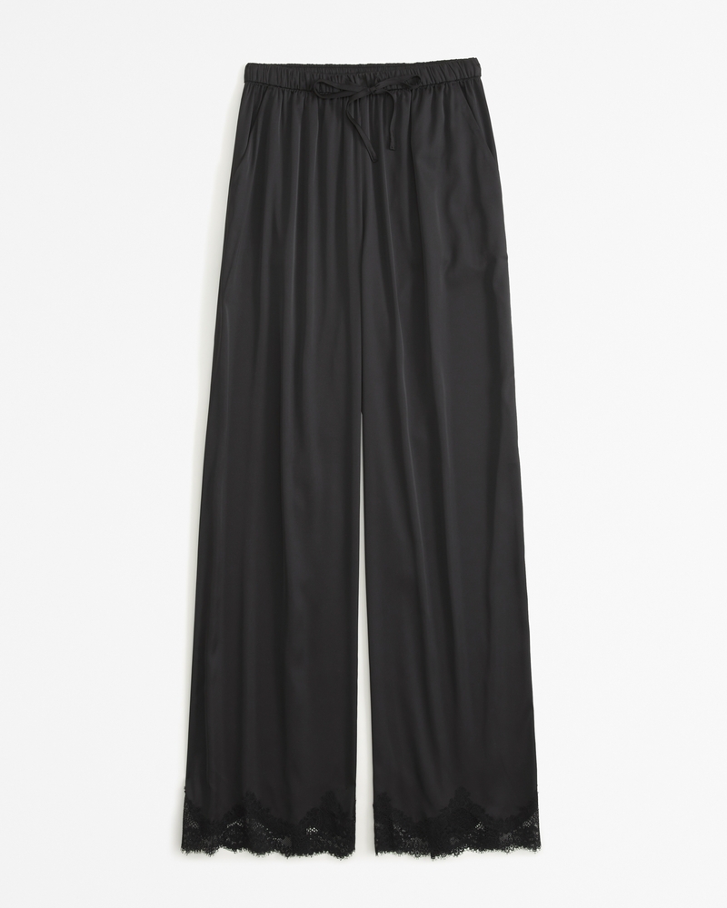 AVENCHUMU Lace drawers pants ブラック The Odele Cropped Pant - Black Onyx | Brochu Walker