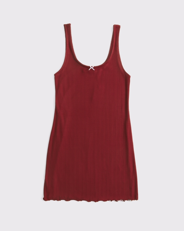 Pointelle Nightie, Rich Ruby view 1