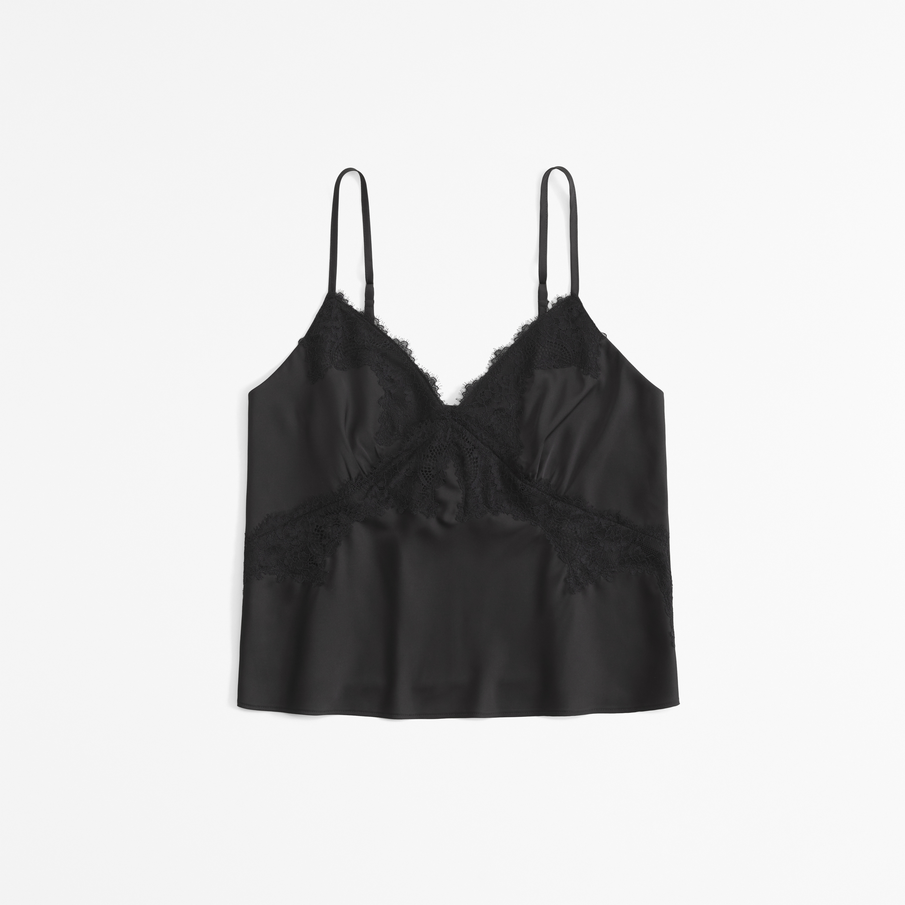 Damen Spitzen Camisole aus Satin Damen Nachtwasche und Loungewear Abercrombie