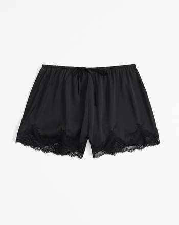 Women s Lace and Satin Sleep Short Women s Sleepwear Loungewear Abercrombie