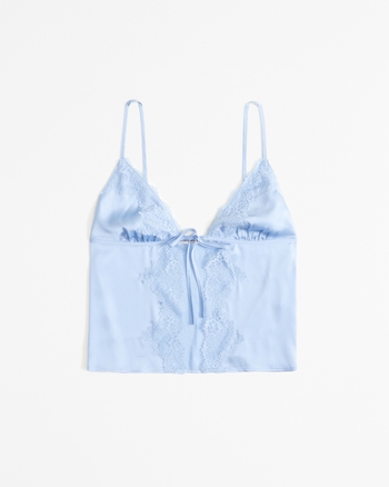 Women's Lace and Satin Tie-Front Cami | Women's Matching Sets ...