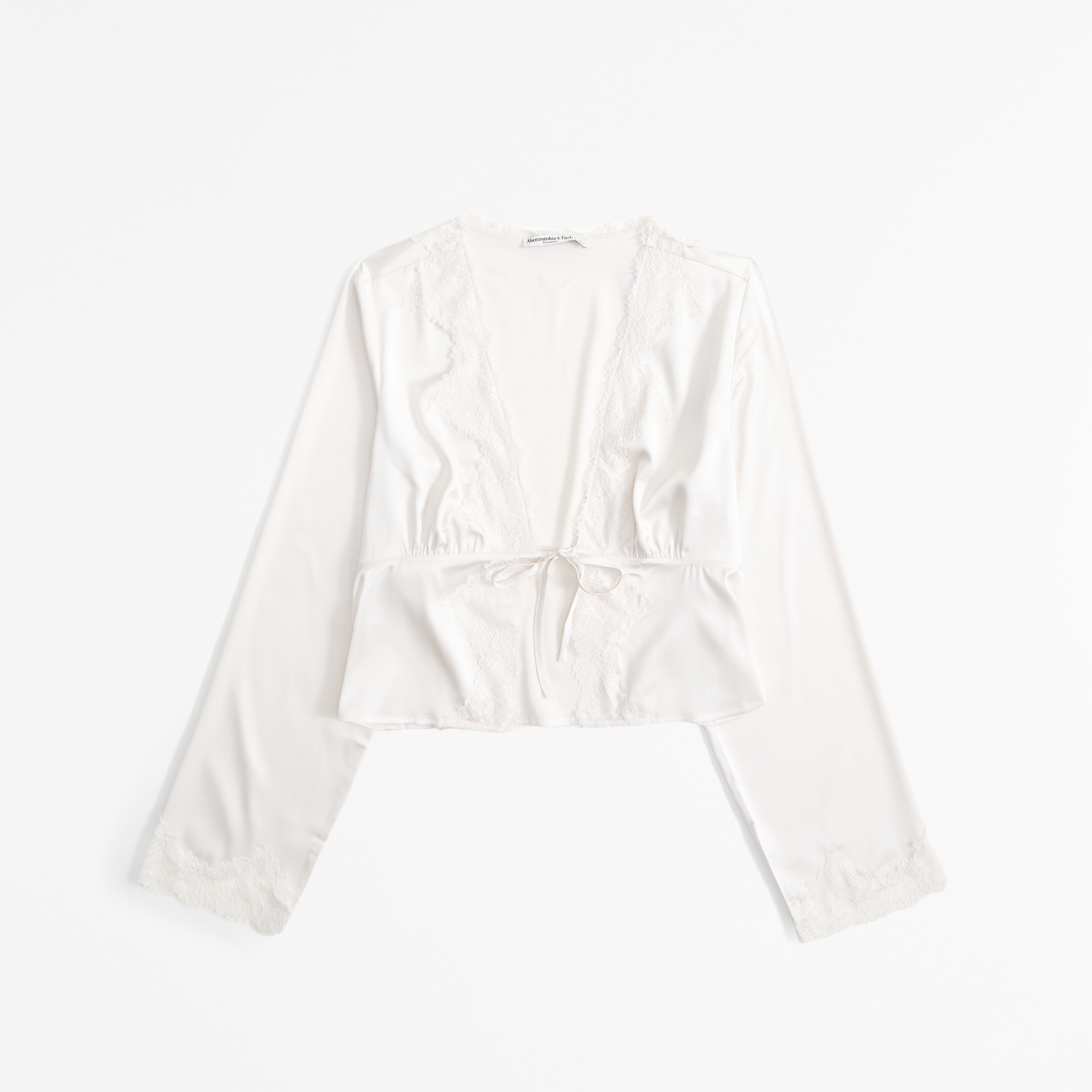 Abercrombie & Fitch Lace And Satin Sleep Top In White