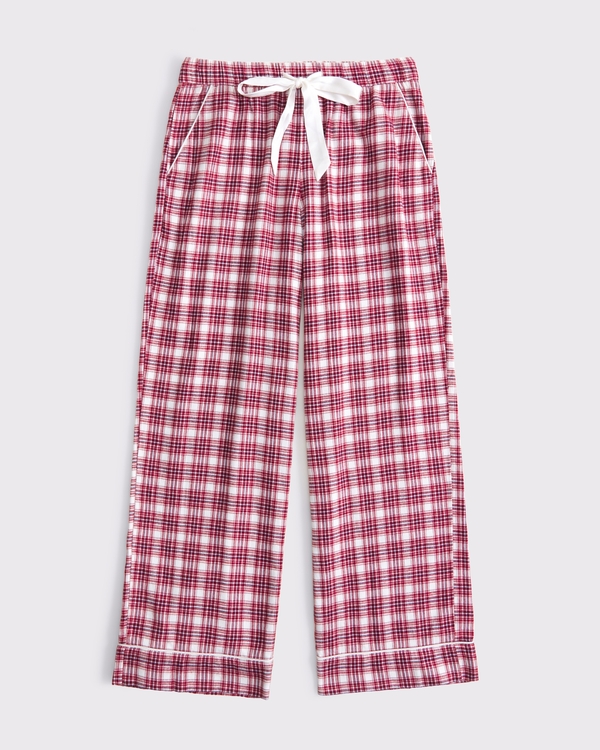 Flannel Sleep Pant, Red Plaid view 1