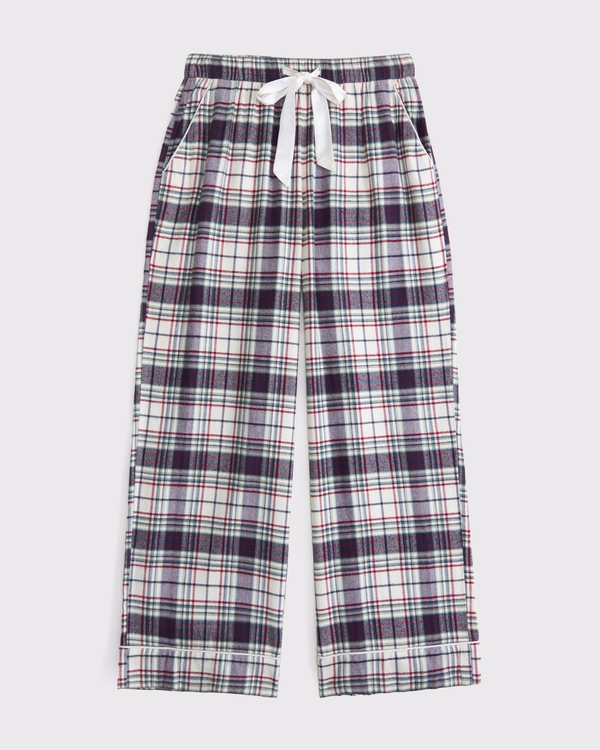 Flannel Sleep Pant, Navy Plaid view 1