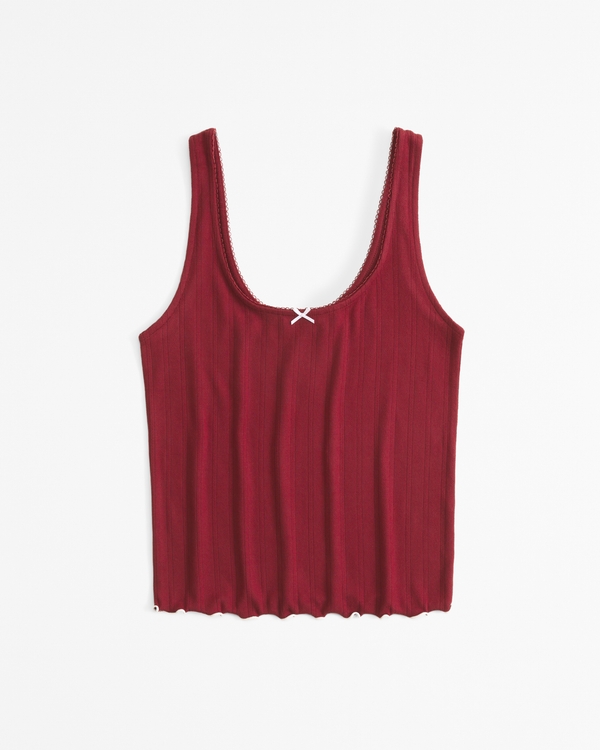 Pointelle Sleep Cami, Rich Ruby