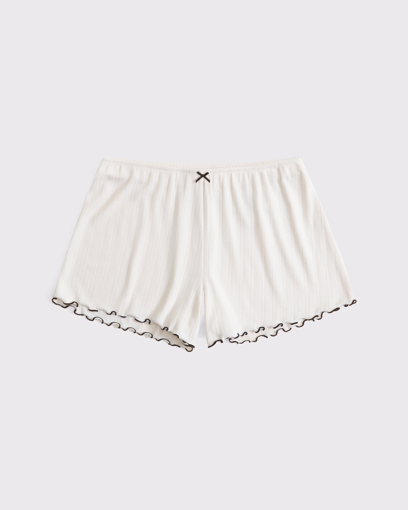 Women s Pointelle Sleep Short Women s Sleepwear Loungewear Abercrombie