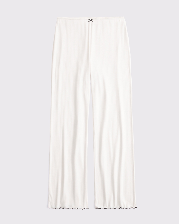 Pointelle Sleep Pant, Cream view 1