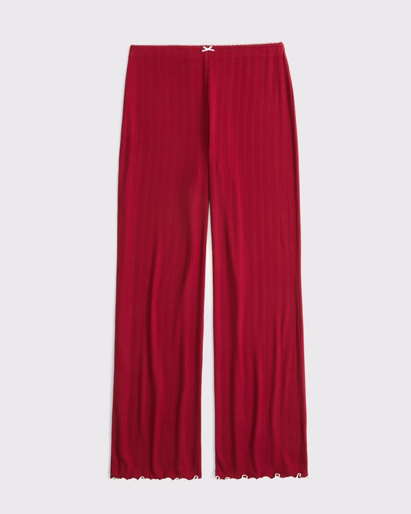 Pointelle Sleep Pant, Rich Ruby