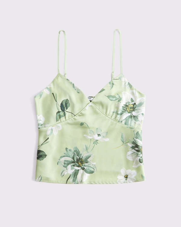 Sleep Cami, Green Floral view 1