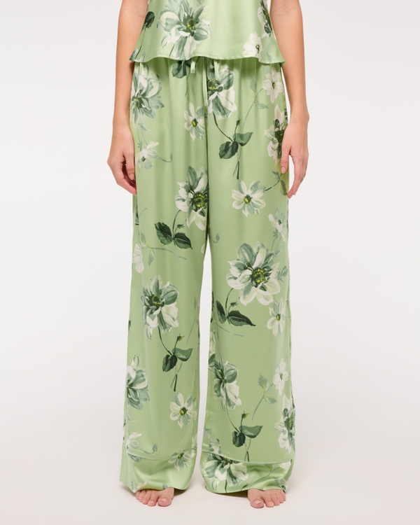 Sleep Pant, Green Floral view 2