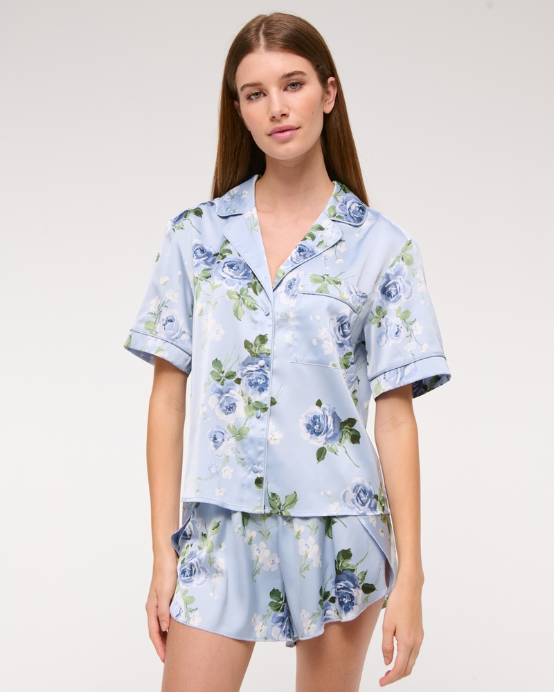 Femme Chemise de nuit à manches courtes | Femme Pyjamas et vêtements confort | Abercrombie.com