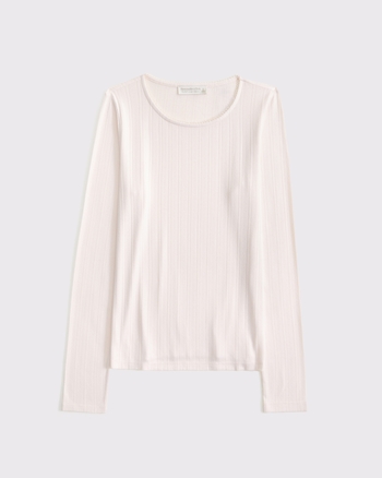 Long-Sleeve Pointelle Sleep Top from Abercrombie & Fitch - $22.99