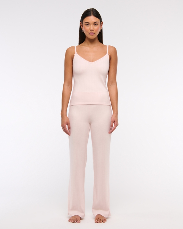Pointelle Boot Pant, Soft Rose view 1
