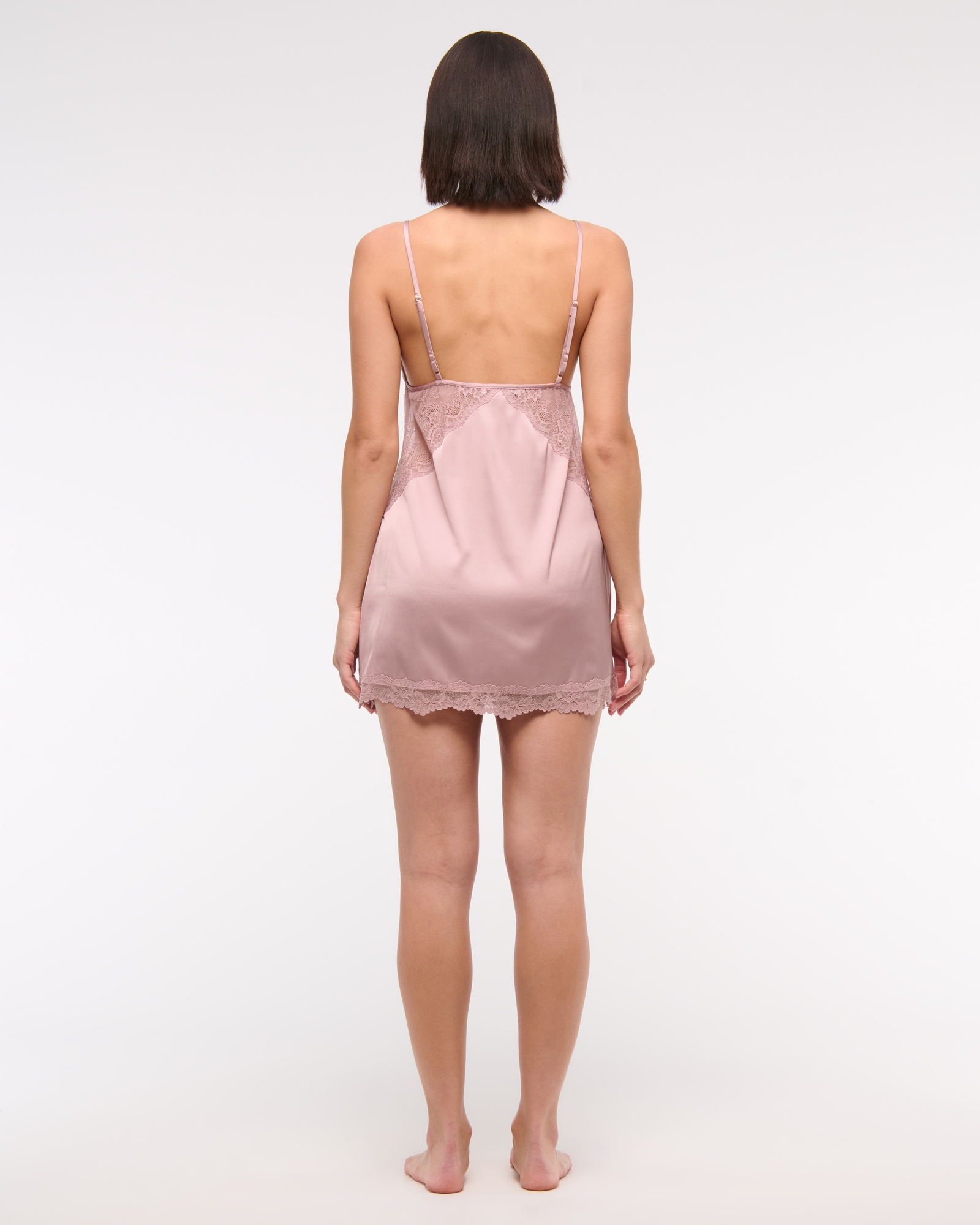 Sheer Lace-Trim Nightie