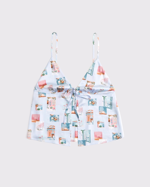 Sleep Cami, Blue Pattern view 1