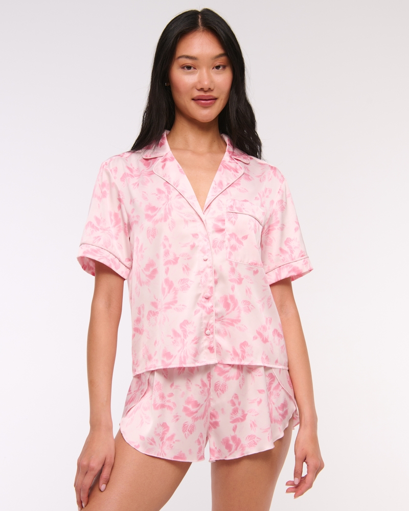 Femme Chemise de nuit à manches courtes | Femme Pyjamas et vêtements confort | Abercrombie.com