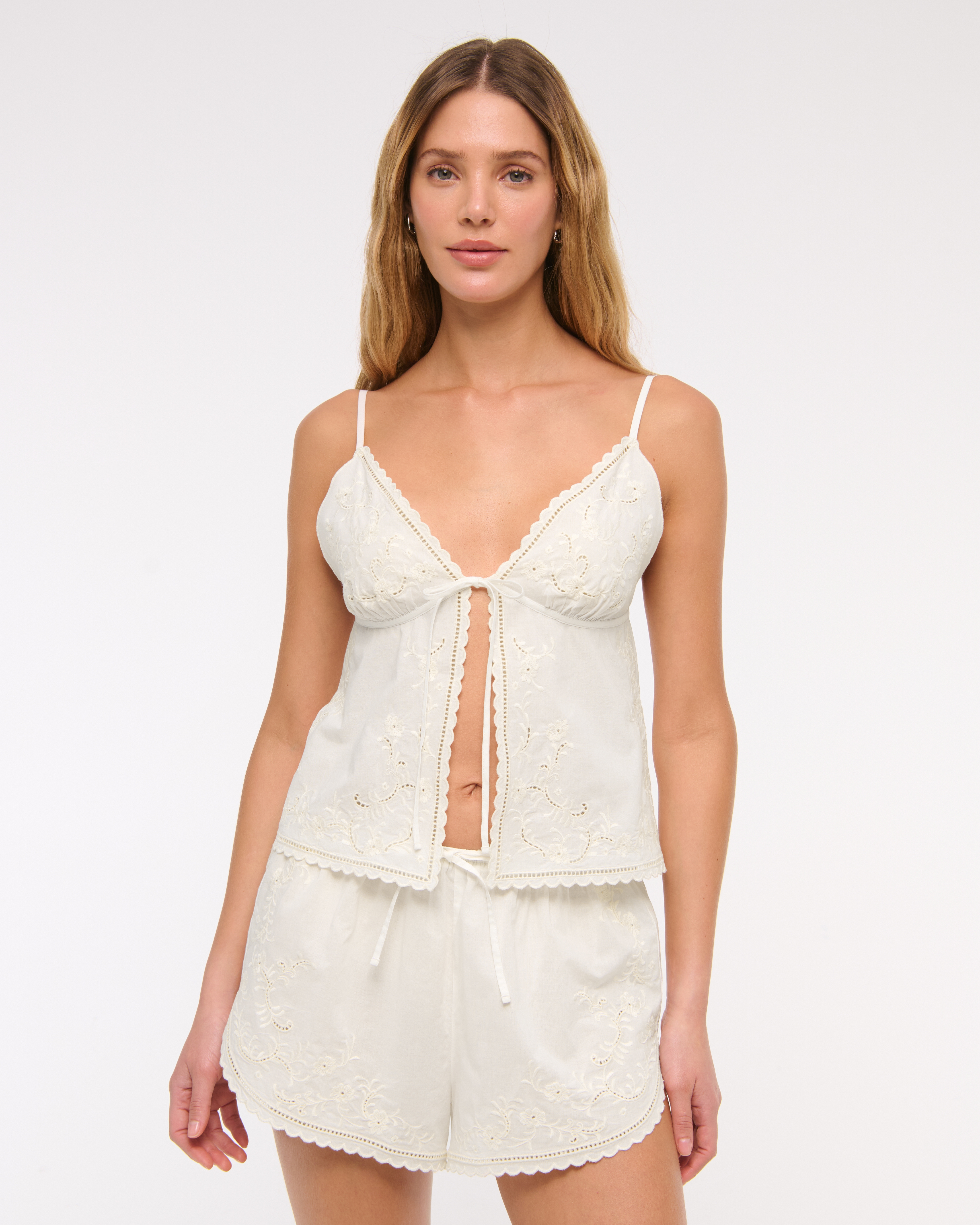 Abercrombie & Fitch Cutwork Sleep Cami In Brown