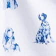 white and blue dog pattern