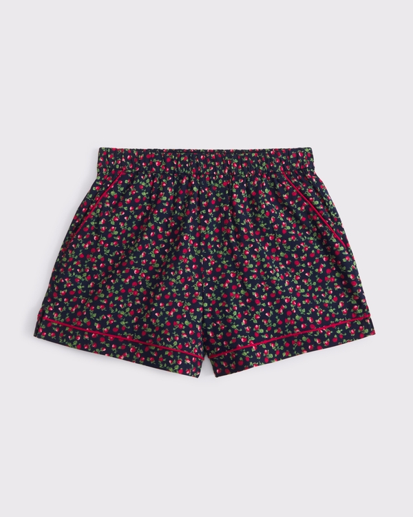 Sleep Boxer Short, Navy Strawberry Pattern view 1