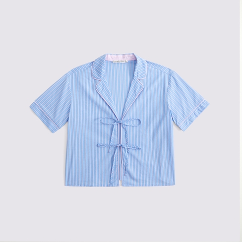 Сорочка Tie-Front, короткий рукав — Abercrombie & Fitch
