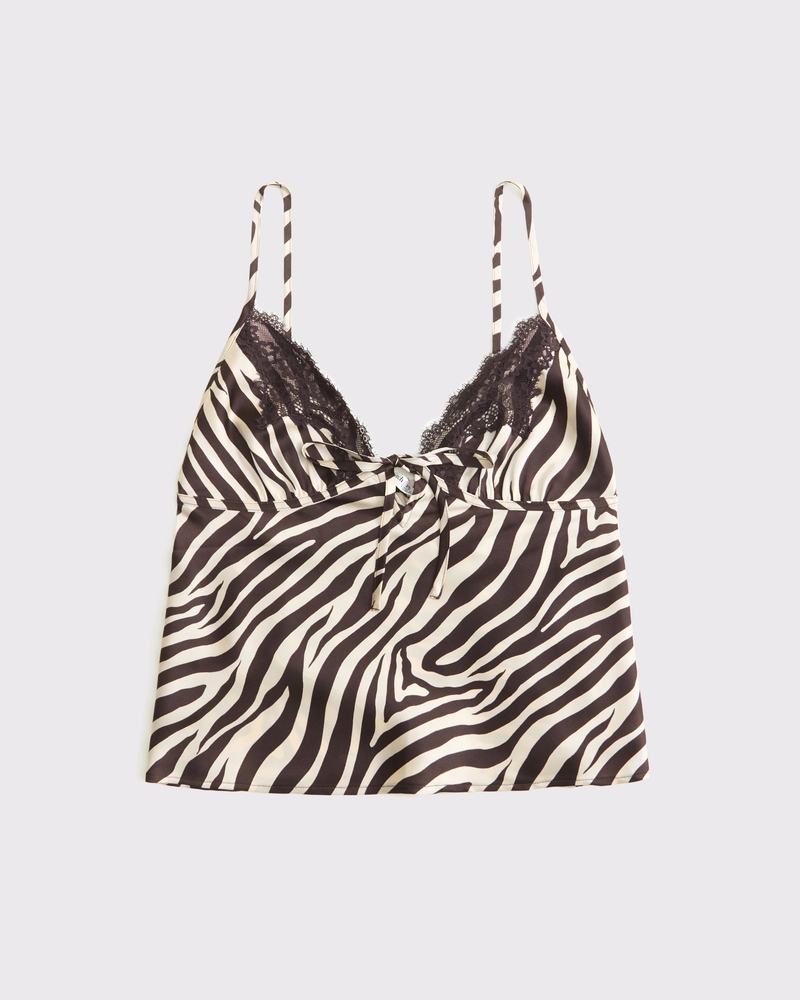 Jacquard Lace and Satin Sleep Cami