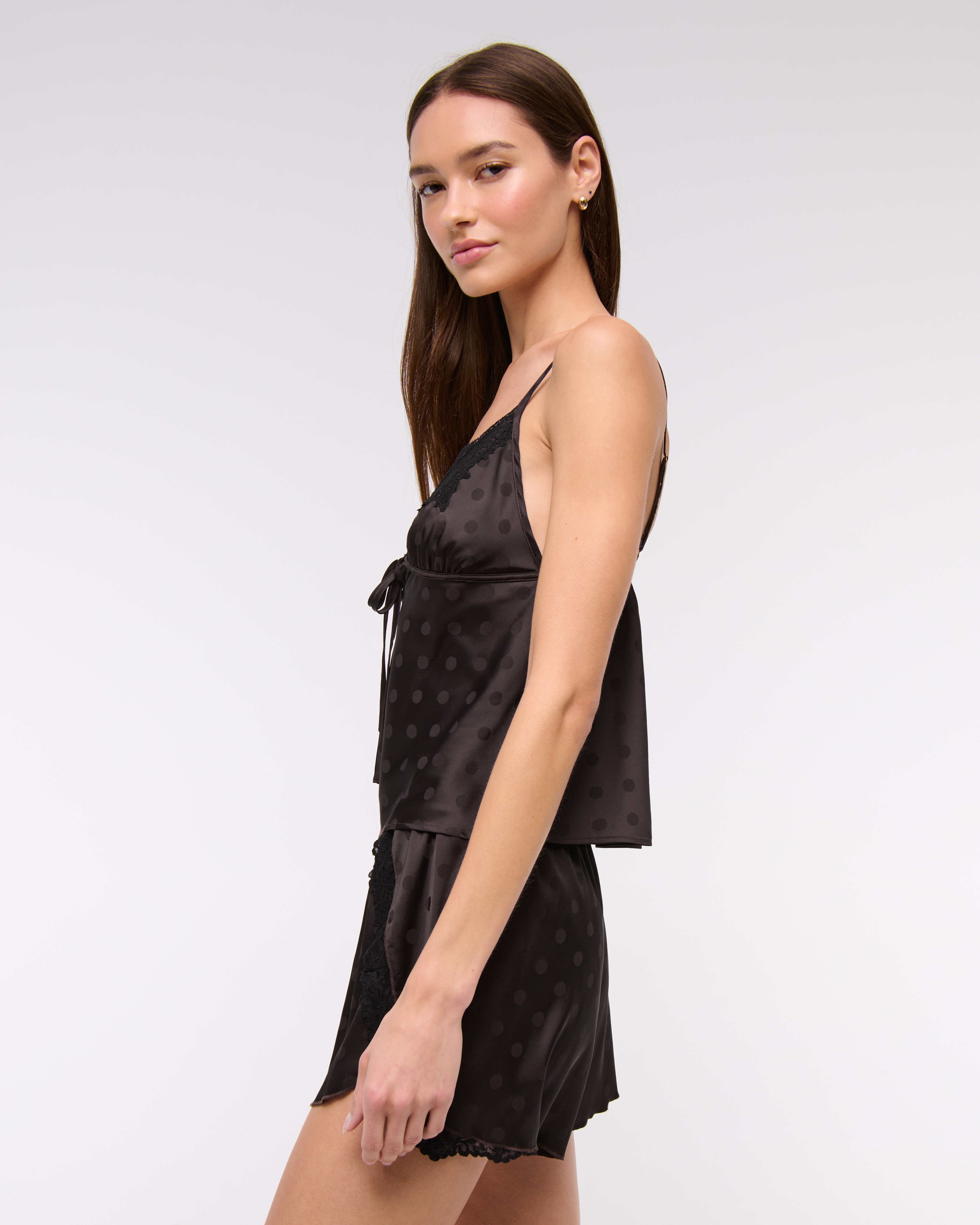 Women's Jacquard Lace and Satin Sleep Cami | Women's Women's Jacquard Lace and Satin Sleep Cami | Women's