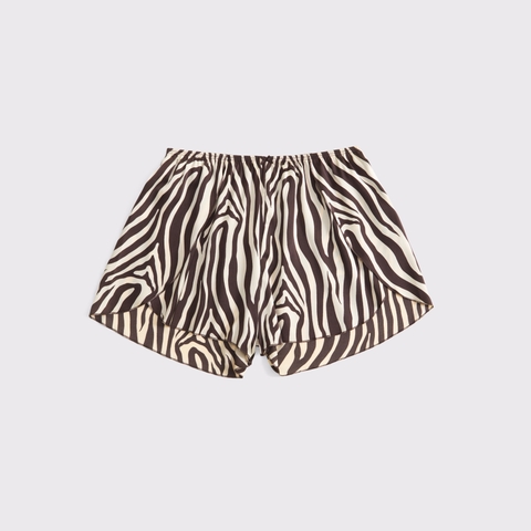 Пижамные шорты Jacquard, кружево, атлас — Abercrombie & Fitch