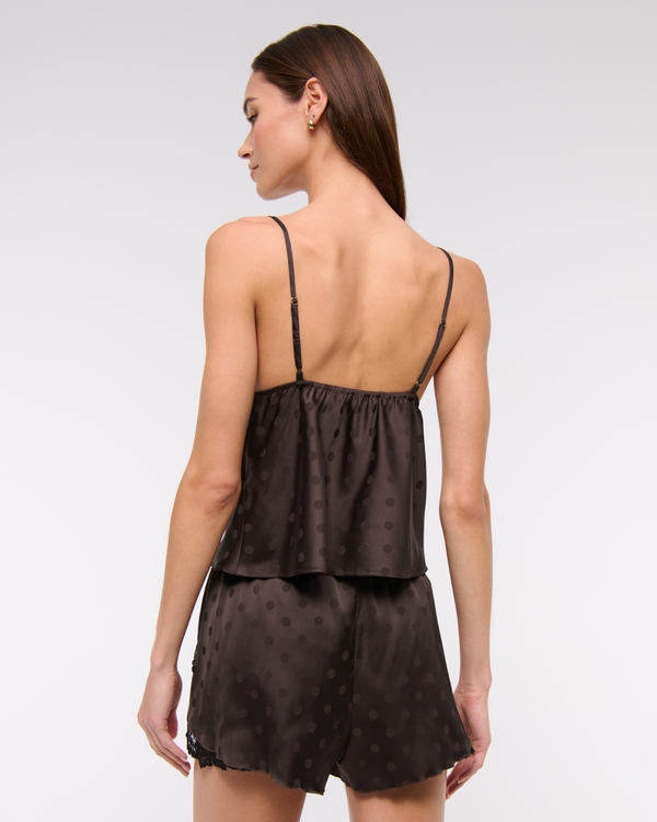 Women's Jacquard Lace and Satin Sleep Short | Women's Matching
