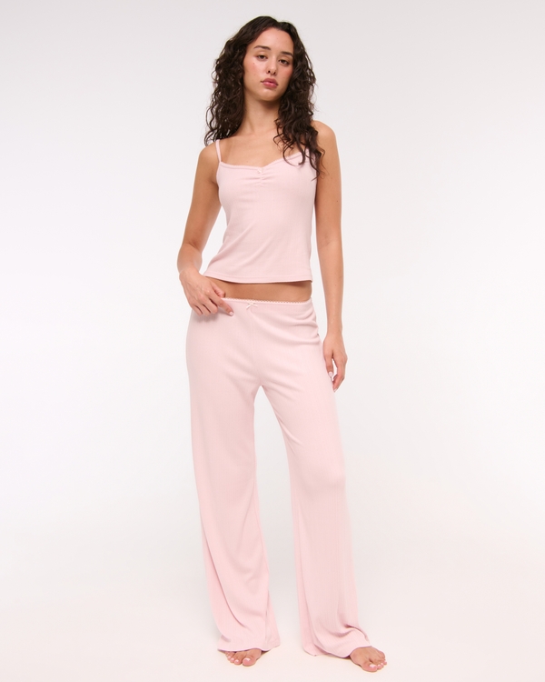 Pointelle Sleep Cami, Pale Rose view 2