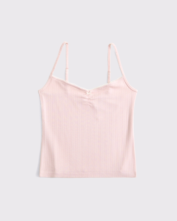 Pointelle Sleep Cami, Pale Rose view 1