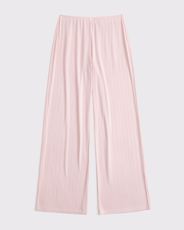 Pointelle Sleep Pant, Pale Rose view 1
