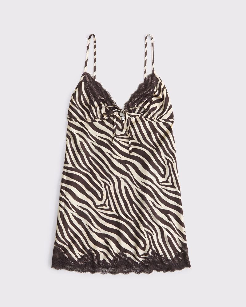 Jacquard Lace and Satin Nightie