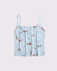 Long-Sleeve Pointelle Sleep Top