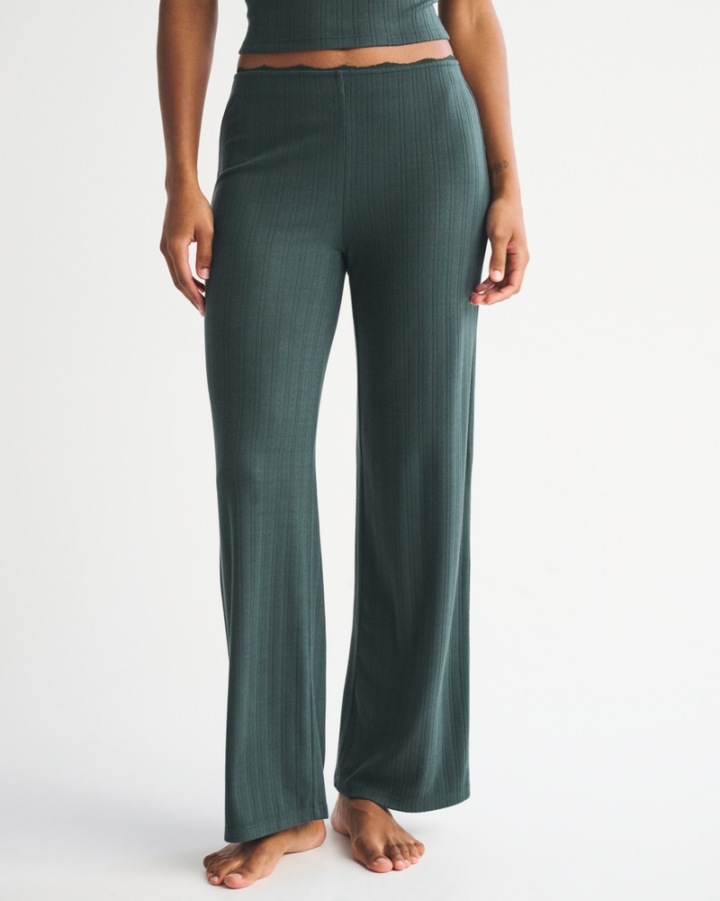 Pointelle Wide Leg Sleep Pant