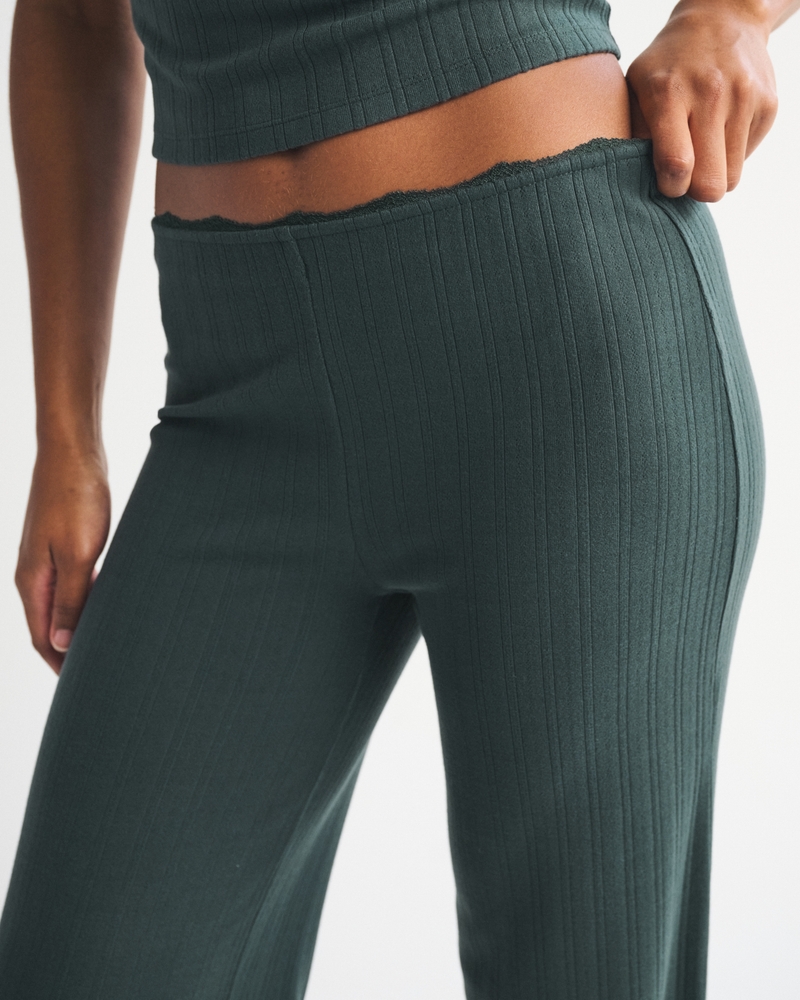 Pointelle Wide Leg Sleep Pant