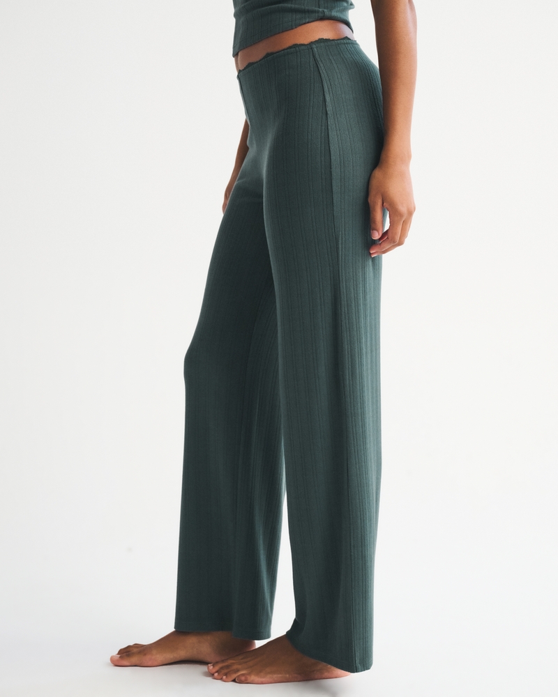 Pointelle Wide Leg Sleep Pant