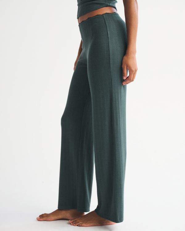 Pointelle Wide Leg Sleep Pant